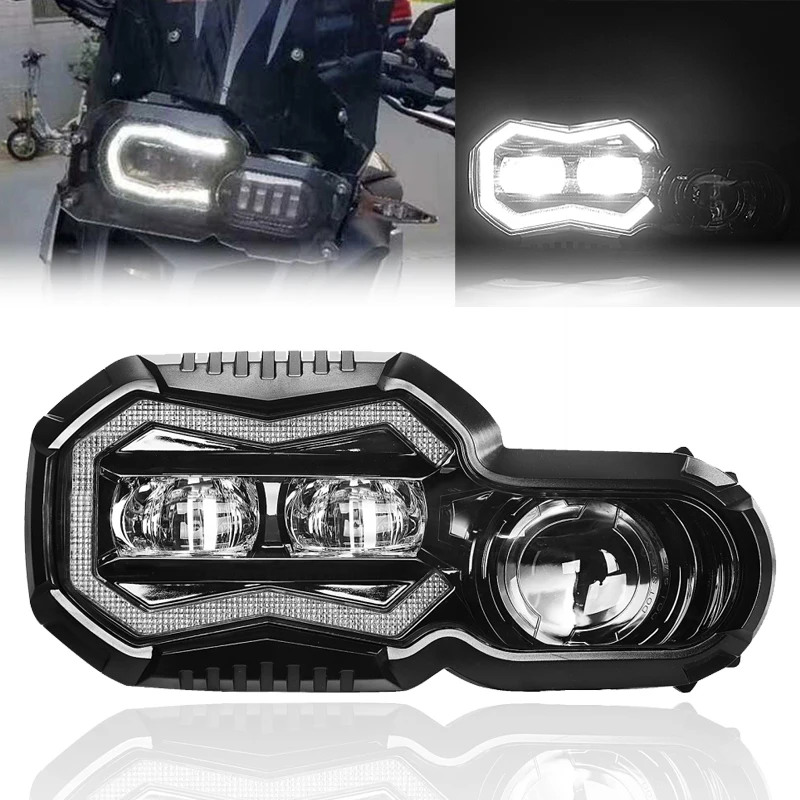 Motorcycle LED Headlight For BMW BMW F650GS F700GS F800GS ADV Adventure E24 E-mark Approved DRL H4 Headlights