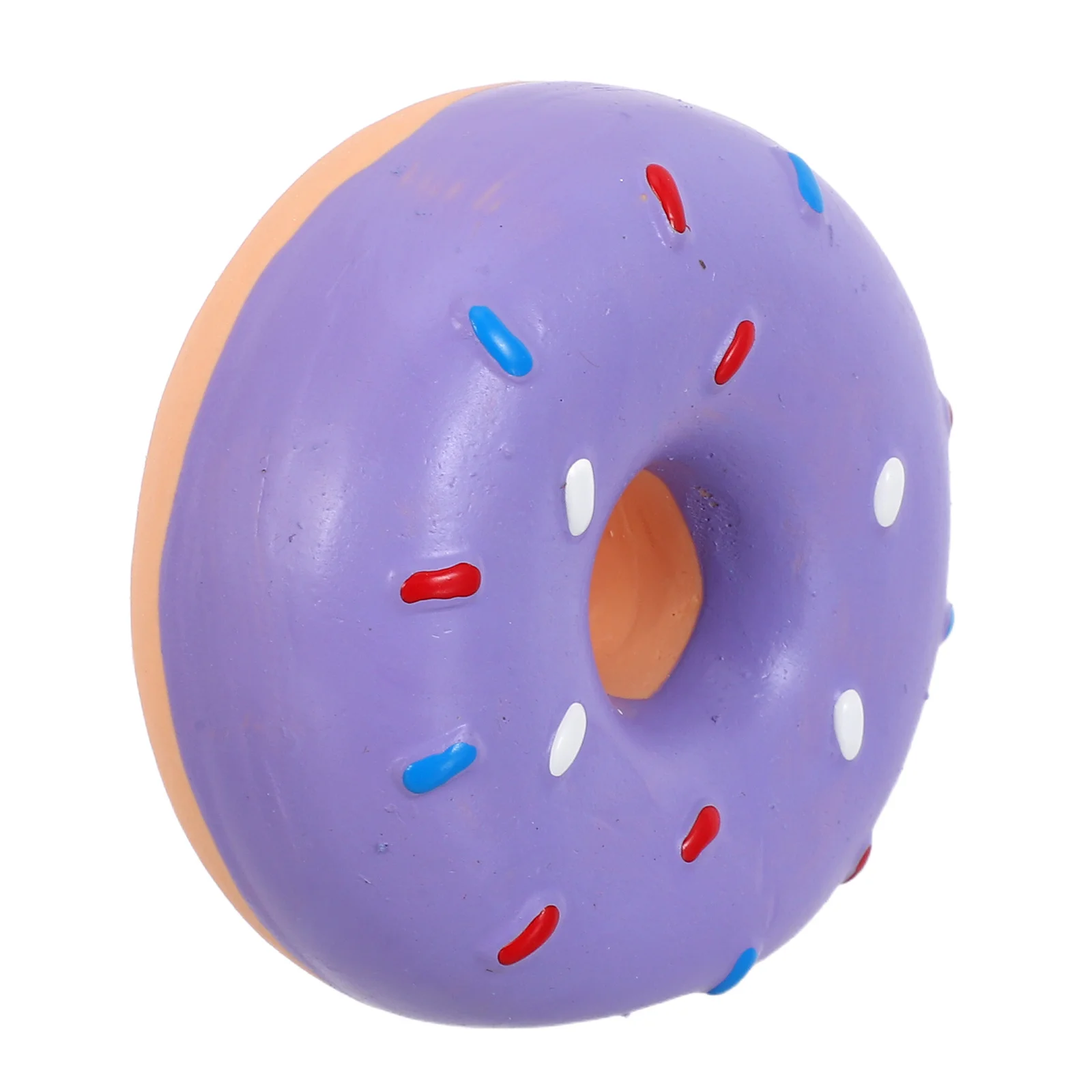 

Latex Donut Chew Ring Medium Large Dogs Squeaky Interactive Puppy Training Teething Grinding Stimulation Dog Supplies