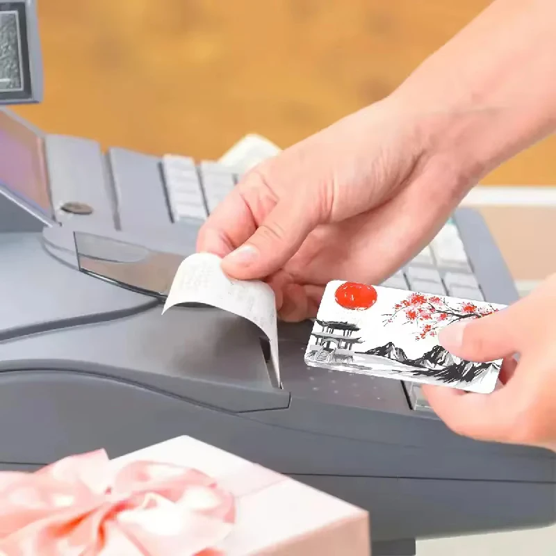 New Sakura Ink Painting Art Protection Skin Stickers Creative Credit Debit Cards Vinyl Adhesive Small Core Waterproof Decoration