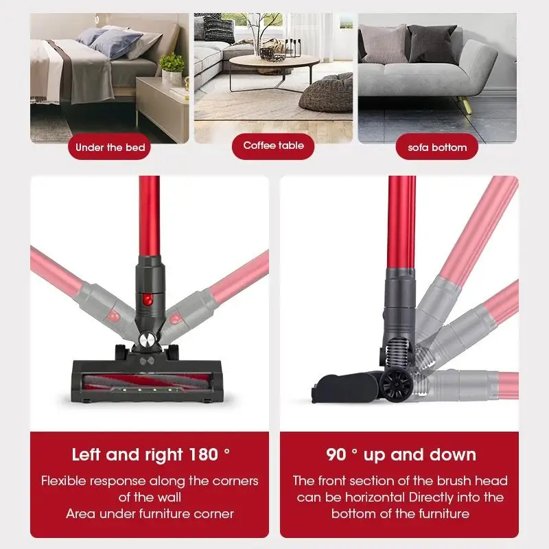 Cordless Vacuum Cleaner For Home Handheld Powerful High Power Desktop Carpet Cleaning Long Run Time Wireless Vacuum Cleaner