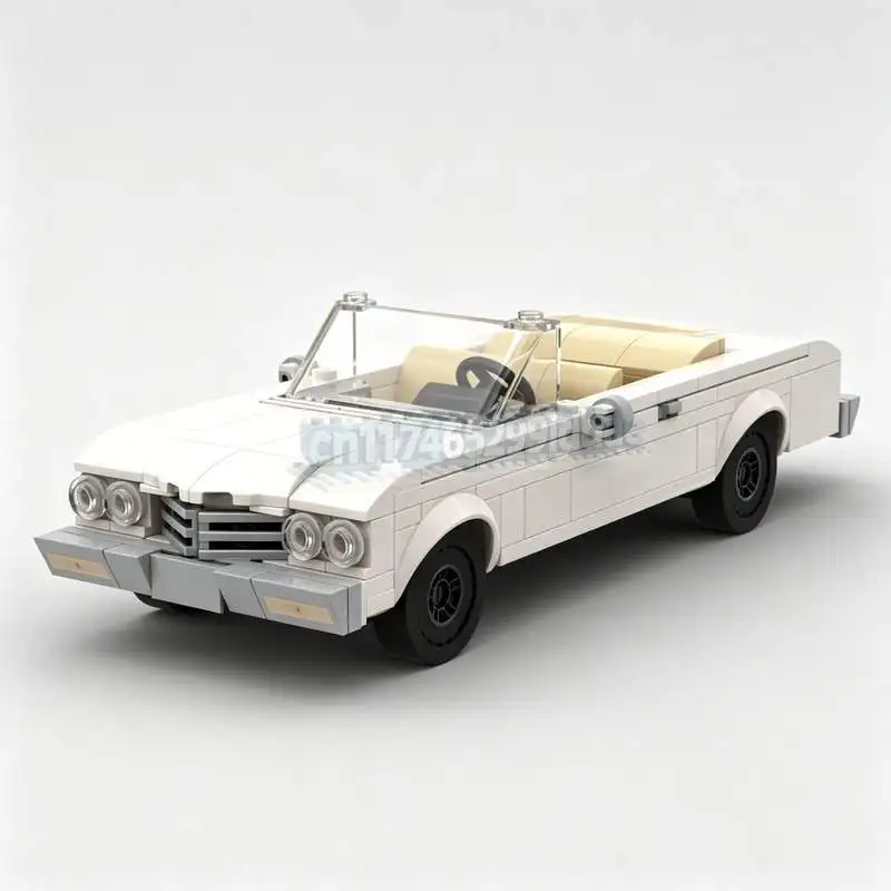 221PCS Classic Convertible Car MOC Model Custom Puzzle Creative Building Block DIY Assembly Vintage Vehicle Toy Educational Gift