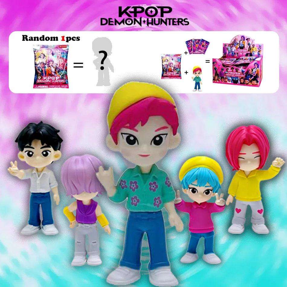 애니메이션 K팝 데몬 헌터즈 걸그룹 액션 피규어 5.3-11.5cm PVC 모델 블라인드 박스 루미 미라 조이 장난감 장식품 선물
