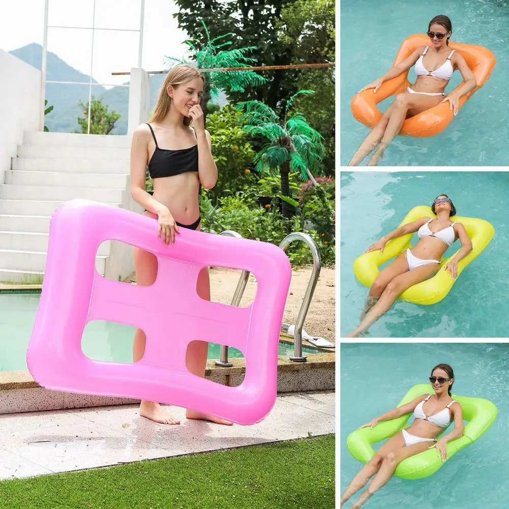 Flotador de piscina plegable de Pvc Premium, asiento flotante de playa con reposacabezas para adultos, balsa de gran tamaño para piscina, salón para lago