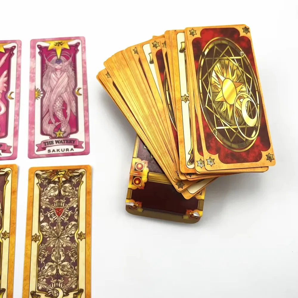Anime Card Captor Sakura KINOMOTO Clow Cards Tarot Prop Paper Poker Card Cosplay Funny For Family Friend Party Xmas Accessories