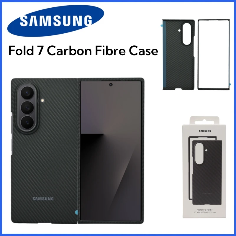 

Original Samsung Galaxy Z Fold 7 Carbon Fiber Case, Kevlar Cover For Z Fold7 Phone carbon fibre Luxury Protective Cases