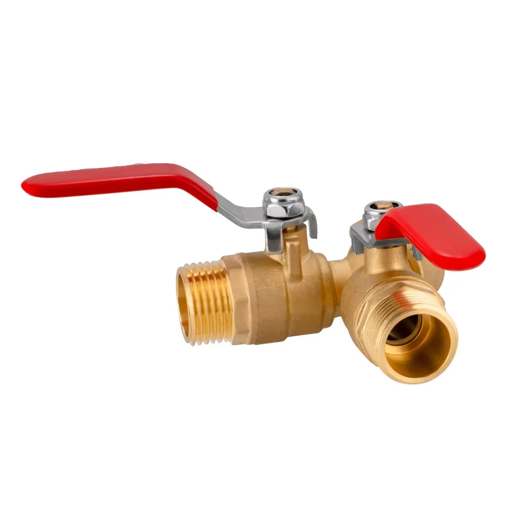 Divisor  manguera  jardín  latón  2 vías, conector  manguera  válvula Y  rosca  3/4 pulgadas, controlador  interruptor ajustable