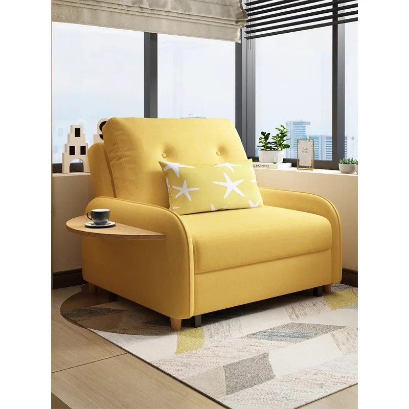 Multifunctional sofa bed single living room dual-purpose small apartment foldable bedroom study cute Internet celebrity small so