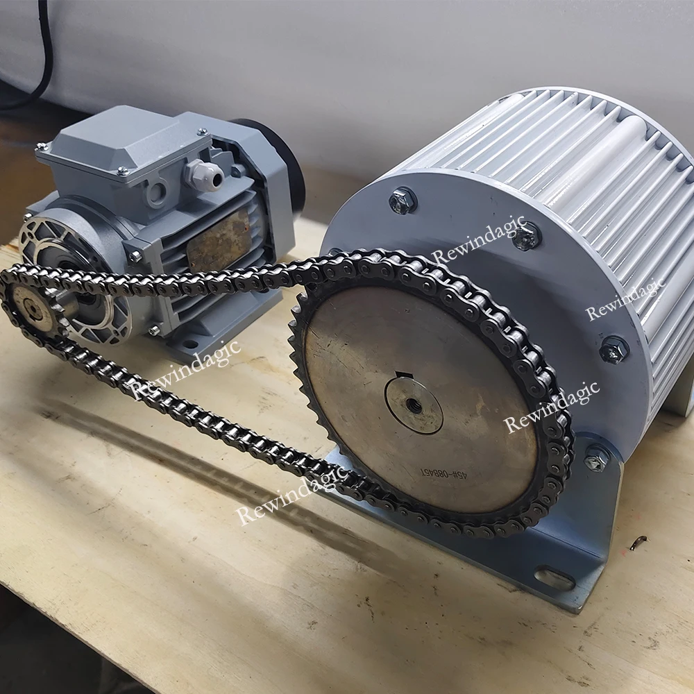 CE10KW 20KW 30KW 220V 380V Engine DynamoPermanent Magnet Generator With Motor Reducer Chain /Pulley Belt/CouplingConnection