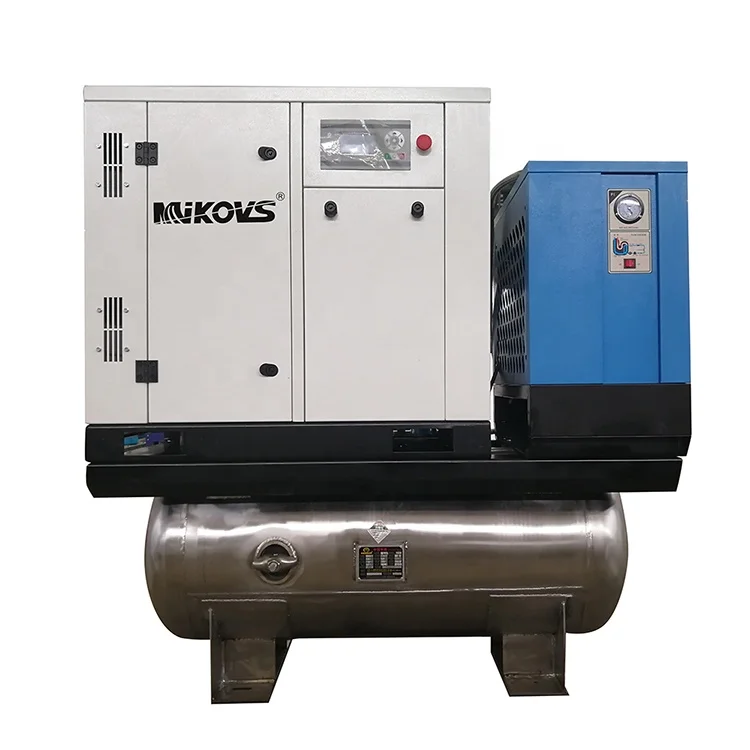 Japanese Technology 11KW 15HP All in One 100% Oil Free Scroll Air Compressor With Air Receiver Dryer and Filters