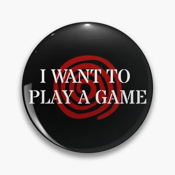 I Want To Play A Game Saw  Soft Button Pin Jewelry Collar Women Metal Funny Creative Gift Cartoon Cute Badge Lover Decor Hat