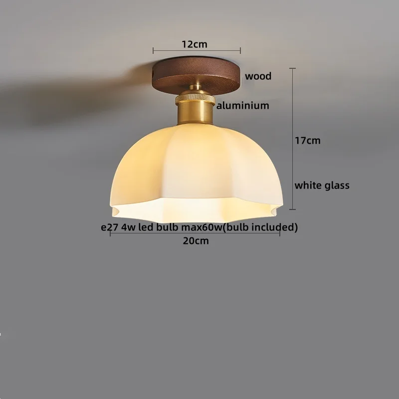 IWHD Modern Style LED Ceiling Lights Fixtures Indoor Lighting Living Room Balcony Corridor Nordic Ceiling Lamp Aluminum Glass