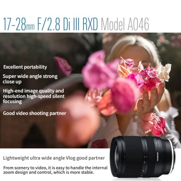 Tamron Ultra Wide Angle Mirrorless Lens 17 28 Mm F 2 8 Di Iii Rxd A046 E Mount Lightweight High Resolution Fast Quiet Focus Vlog