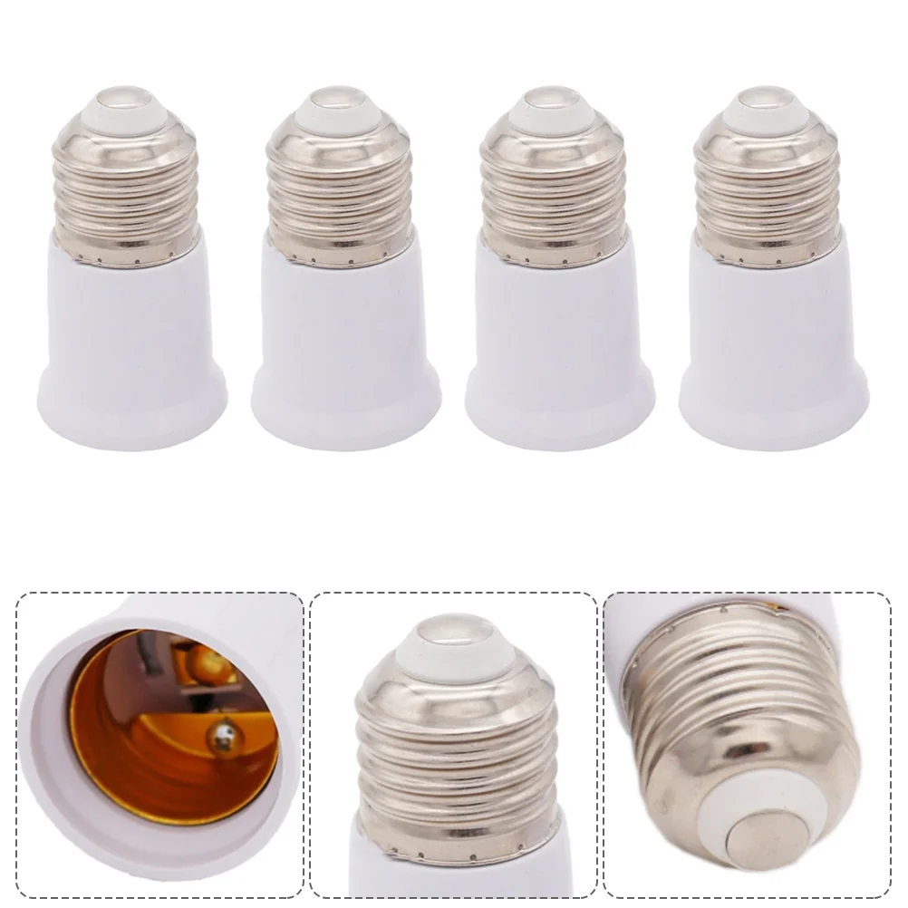 

10 Pcs Lampholder Converter to Adapter Bulb Extensions E27 Extender Garage Light Plastic Fitting Screw Mount