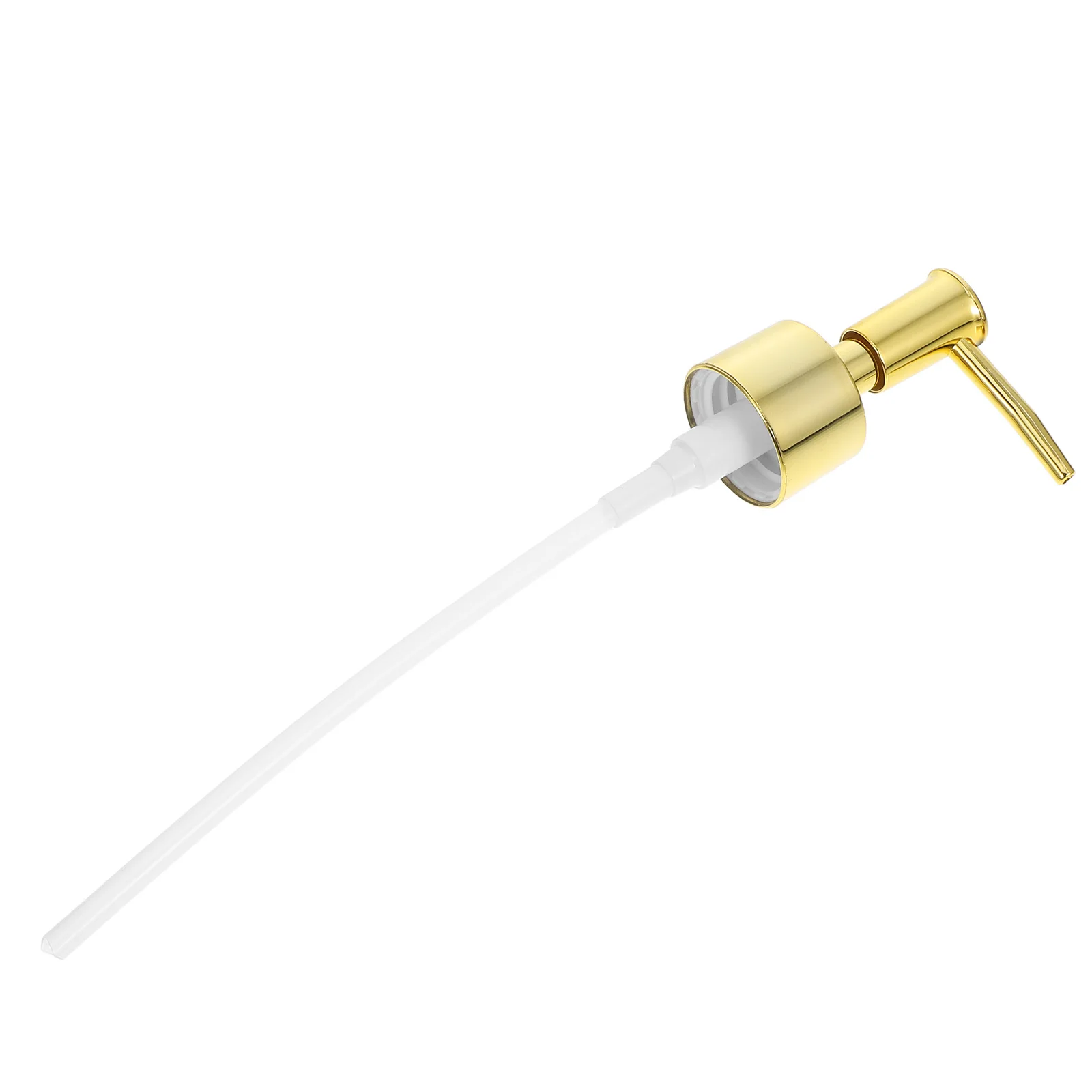 Gouden Plastic Pompkop voor Lotion Shampoo Flessen Gegalvaniseerde Afwerking Gemakkelijk Doseren Badkamerijdelheid 120ml