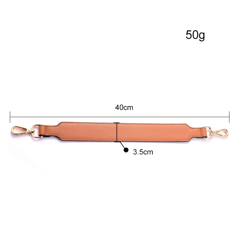 3.5cm alças largas do saco com ganchos em ambos os lados cor sólida alça de alça curta alça de couro durável alça de mão à moda