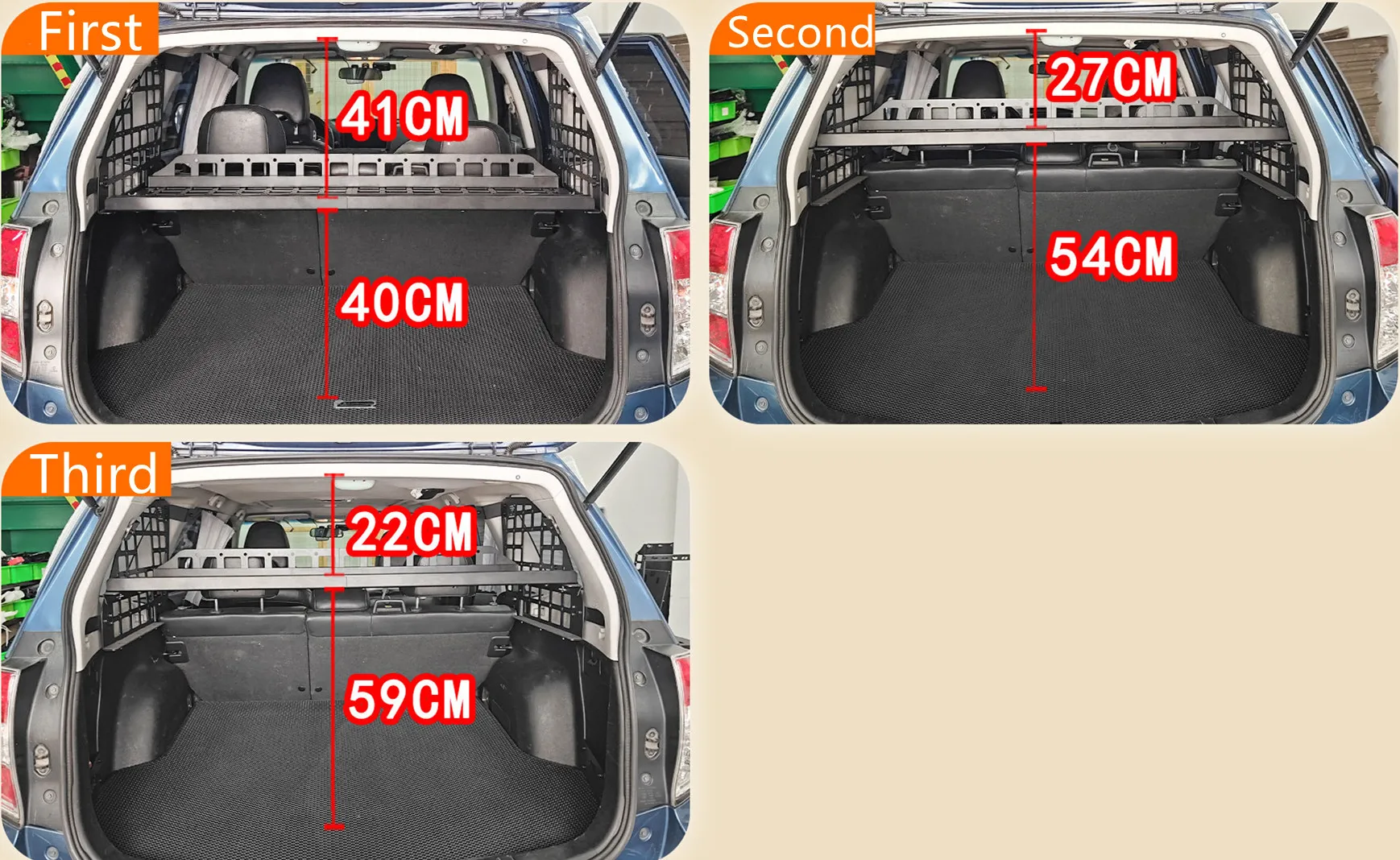 For Subaru Forester SH 2008-2012 Modular Storage Panel Shelf Modification Rear Trunk Debris Rack Luggage Organizer Molle Panel