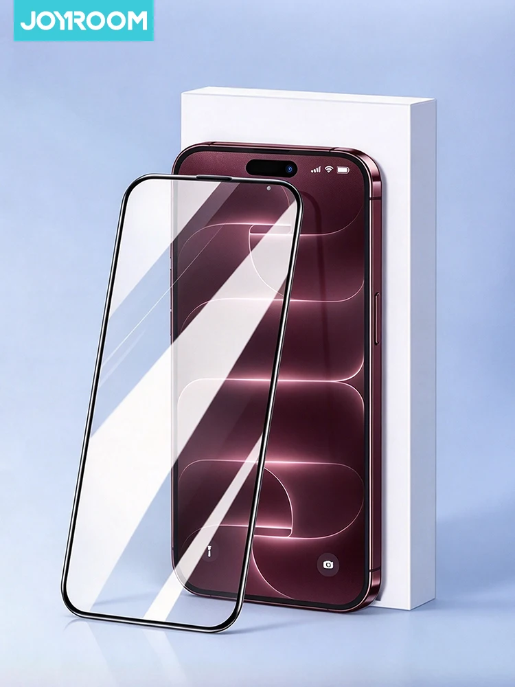 Joyroom – zestaw 1/2/3 sztuk folii ochronnej na ekran z wysokiej jakości szkła HD do iPhone 18, 17, 16, 15, 14, 13 Pro Max – pełna ochrona ekranu dzięki szkliu hartowanemu. — Zdjęcie 3 z 3