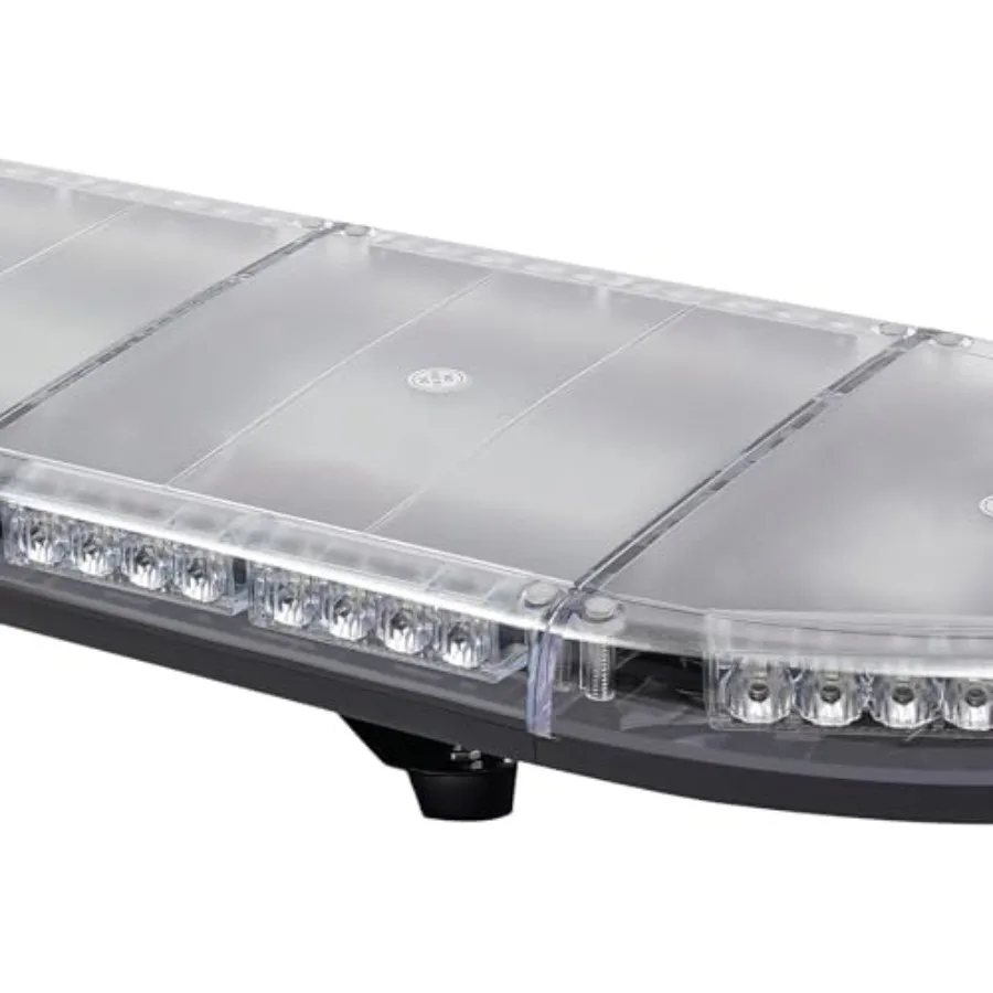 60 Led ضوء الطوارئ بار مع وحدة تحكم 104 المصابيح العنبر واضح مصباح ليد فائق السطوع ضوء بار ستروب الأمن الحذر الضوء العلوي #5