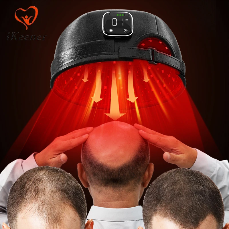 New Hair Growth Laser Cap 660nm 850nm 120LEDs Hair Growth Therapy Device Hair Regeneration Rechargeable Helmet Anti-Hair Loss