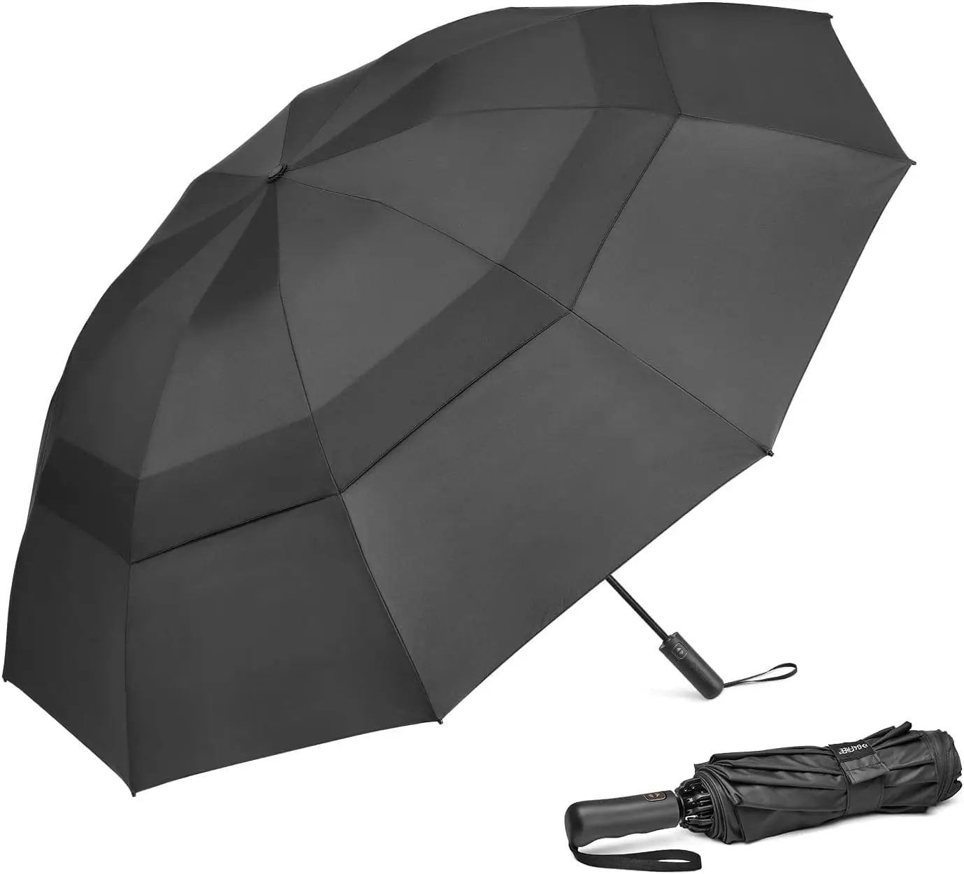 

42/46/54/62 Inch Large Golf Umbrella Compact Reverse Travel Umbrella 10 Ribs Windproof for Rain Double Canopy Automatic Open Clo