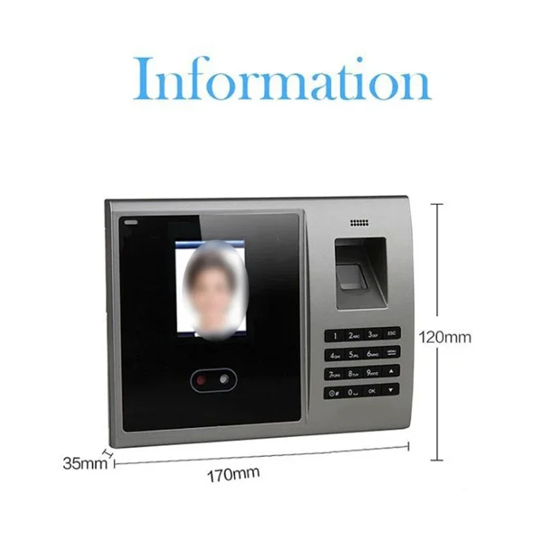 3749 Staff Attendance Management Time Recording Facial Recognition Face Time Attendance with WIFI Wireless Management Stock