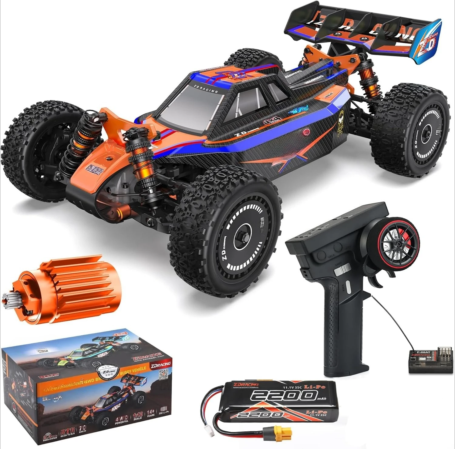 

Racing 1:12 Brushless Fast Rc Cars for Adults Fast 42 MPH,Off Road Rc Car 4X4,Remote Control Trucks for Adults 4WD High Speed