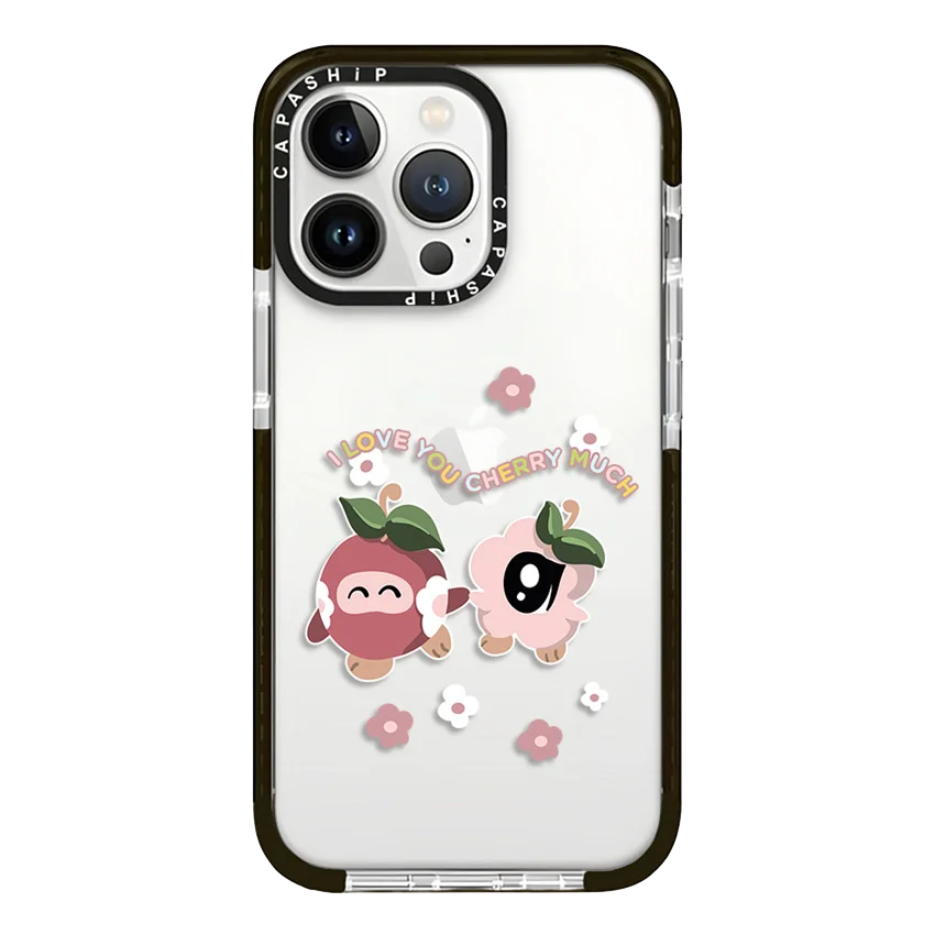 Etui Cute Eyes Cute Cartoon Cherry do iPhone'a 16 15 14 13 12 11 Pro X XS XR Max 7 8 Plus SE Miękka, wstrząsoodporna tylna obudowa z TPU