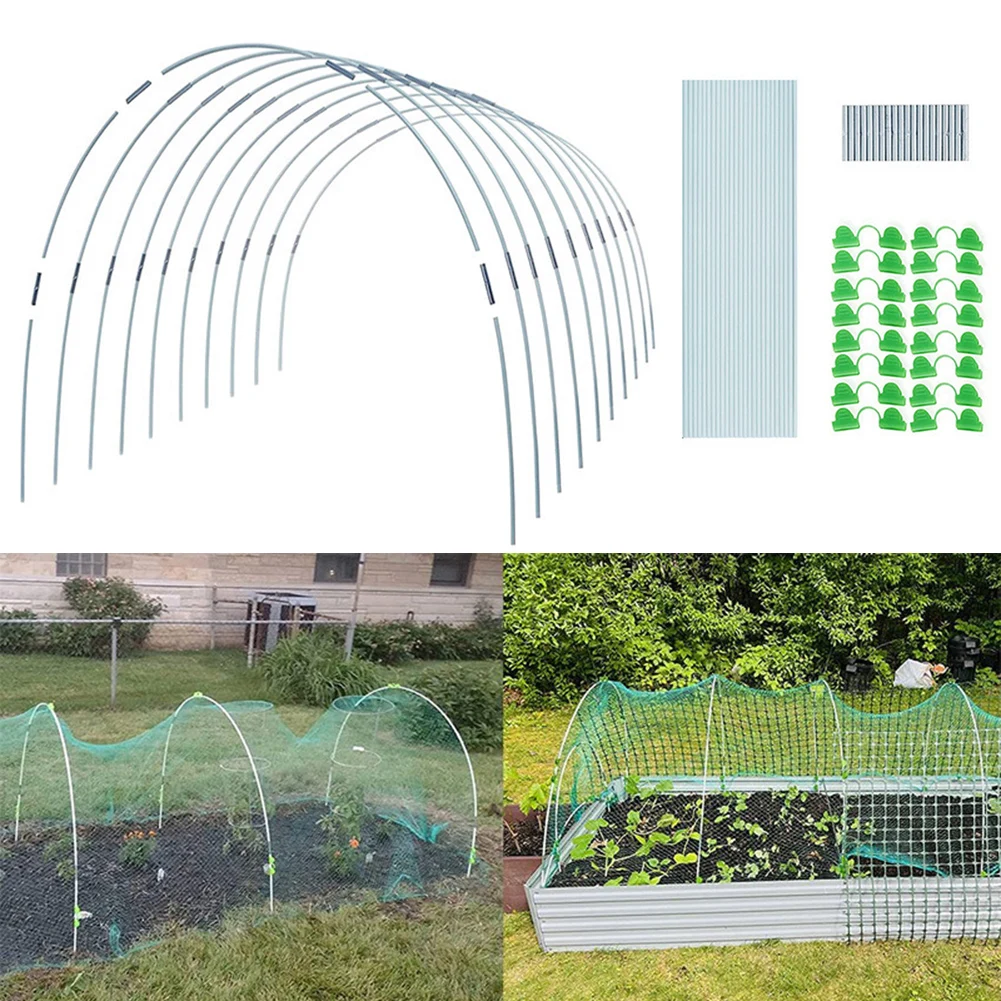 

DIY Greenhouse Hoops Gardening Plant Grow Support Tunnel Flexible Bend Stakes Reusable Support Frame Garden Stake Kit