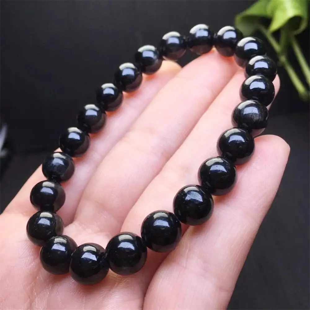 10MM Natural Hypersthene Bracelet Jewelry For Woman Man Fengshui Healing Wealth Beads Crystal Birthday Lucky Gift 1pcs