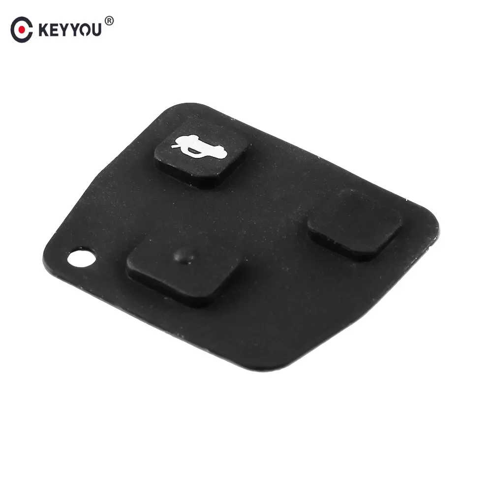

KEYYOU 30PCS Replacement Car Remote Key Shell Black Silicon Rubber Repair Pad For TOYOTA Avensis Corolla For Lexus Rav4