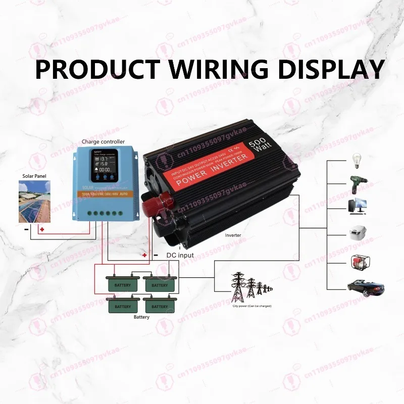 

Single Phase 500W USB Output Stable DC24V To AC220V Inverter
