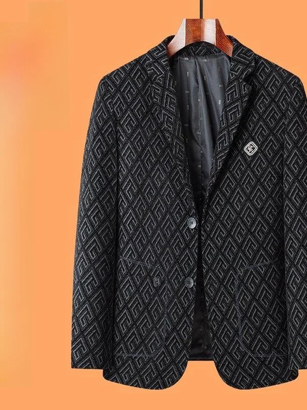 

Faionable Casual Men's Single-breasted Busin Suit Jaet Lightweight Spring Autumn New Sle Cotton Blend Adult Wear