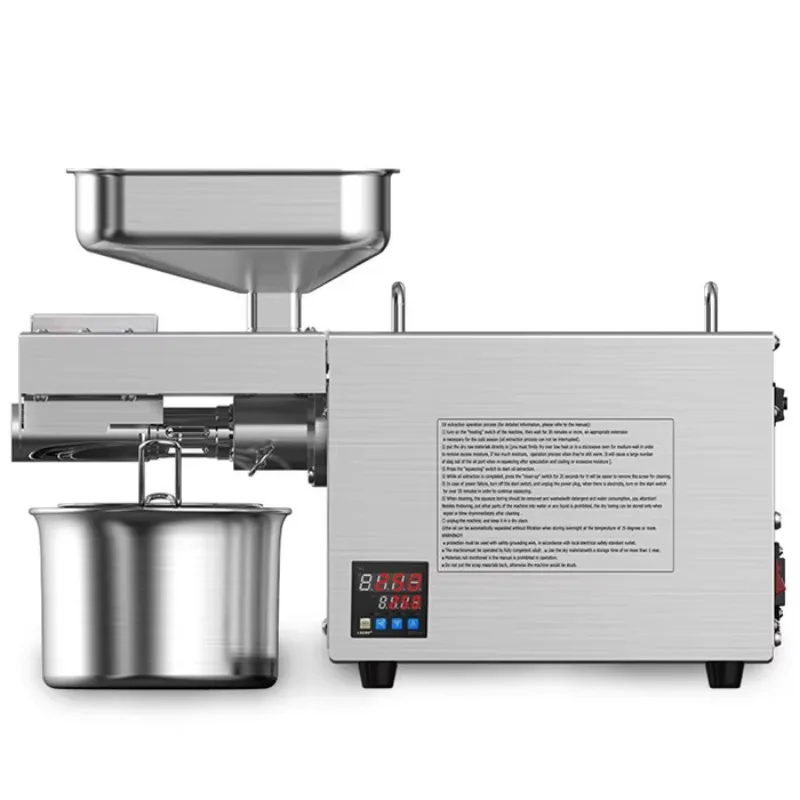

Stainless Steel Cold and Hot Press Small Mini Coconut Olive Peanut Sunflower Seed Sesame Walnut Flax Oil Press Machine