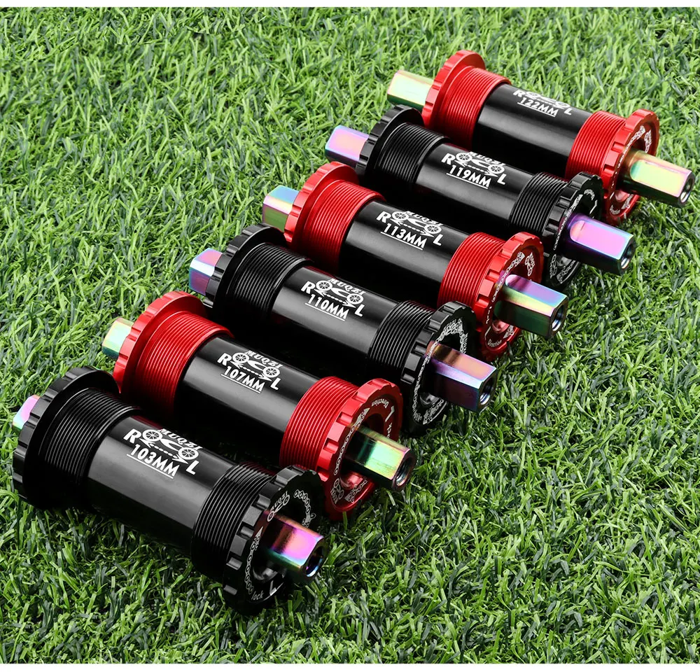 Ceramic Bearing Bicycle Bottom Bracket 68x103/107/110/113/119/122mm Square Titanium Axle Road Mountain Bike Central Axis BB Sets