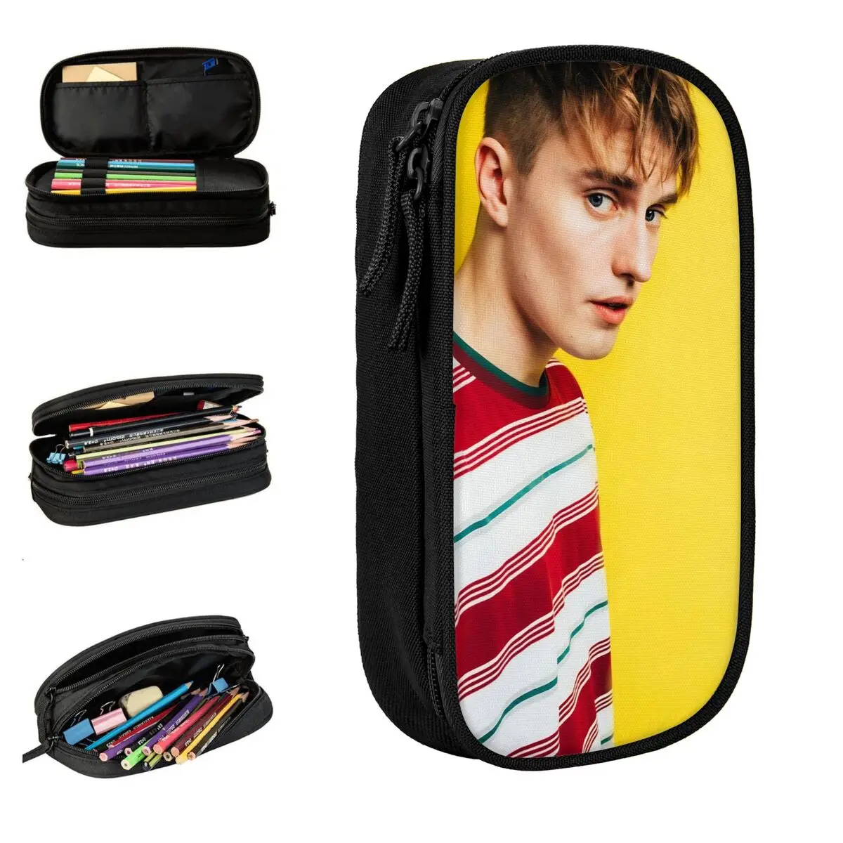 مقلمة Fun Sam Fenders مقلمة حامل أقلام للطلاب أكياس تخزين كبيرة أدوات مكتبية هدية مدرسية للطلاب #1