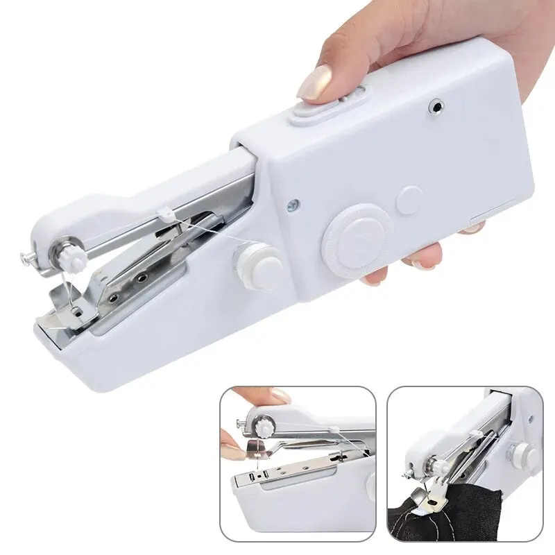 Portable Handheld Sewing Machine Mini Stitch Sew Needlework Cordless Clothes Fabrics Electric Sewing Machine