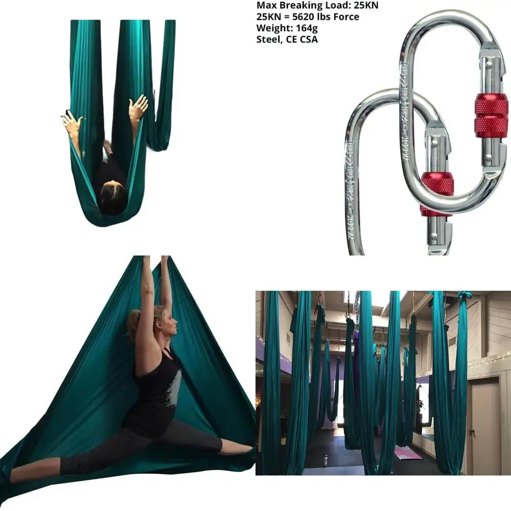 

Yoga Inversion and Strength Training Hammock with Starter Hardware Kit