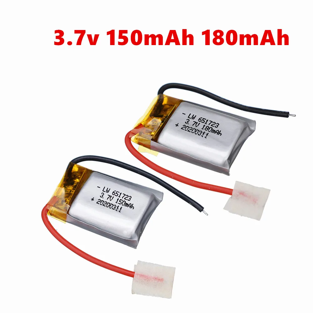 3.7V 150mAh 180mAh Lipo Battery for Syma S105 S107 S107G S108 Skytech M3 m3 S977 Helicopter Spare Parts 3.7v 651723 Battery