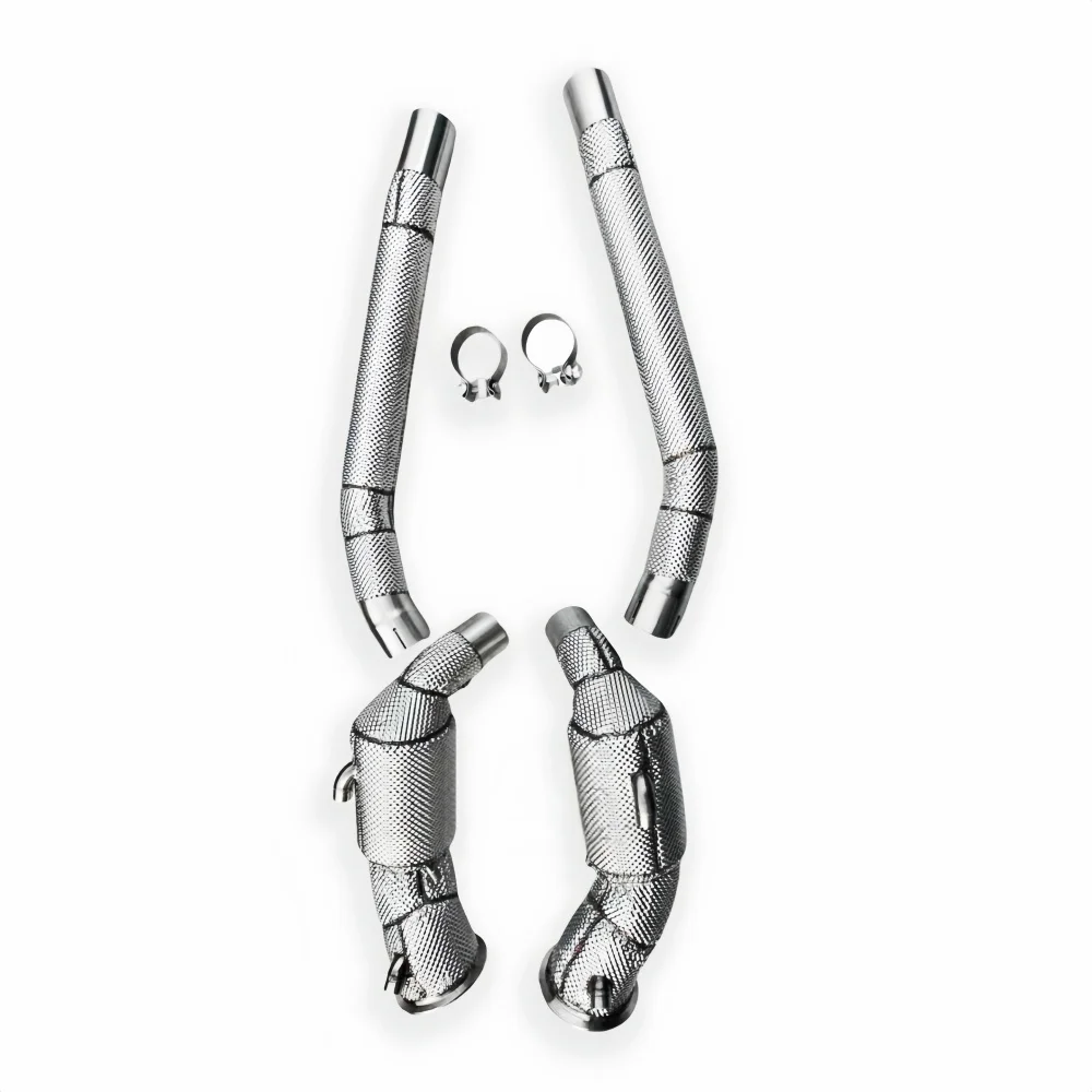 Car Exhaust Pipe Head for Purosangue FUV 6.5V12 2022-2025 Exhaust System Drain Pipe Catalytic Converter with Heat Shield