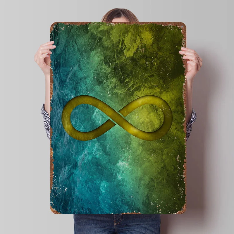 Das 100-Symbole-Poster: Personalisierte Vintage-Metallschilder, Wandkunst, Retro-Blechschild für Schlafzimmerdekoration, Gaming, individuelle Plakette für Zuhause