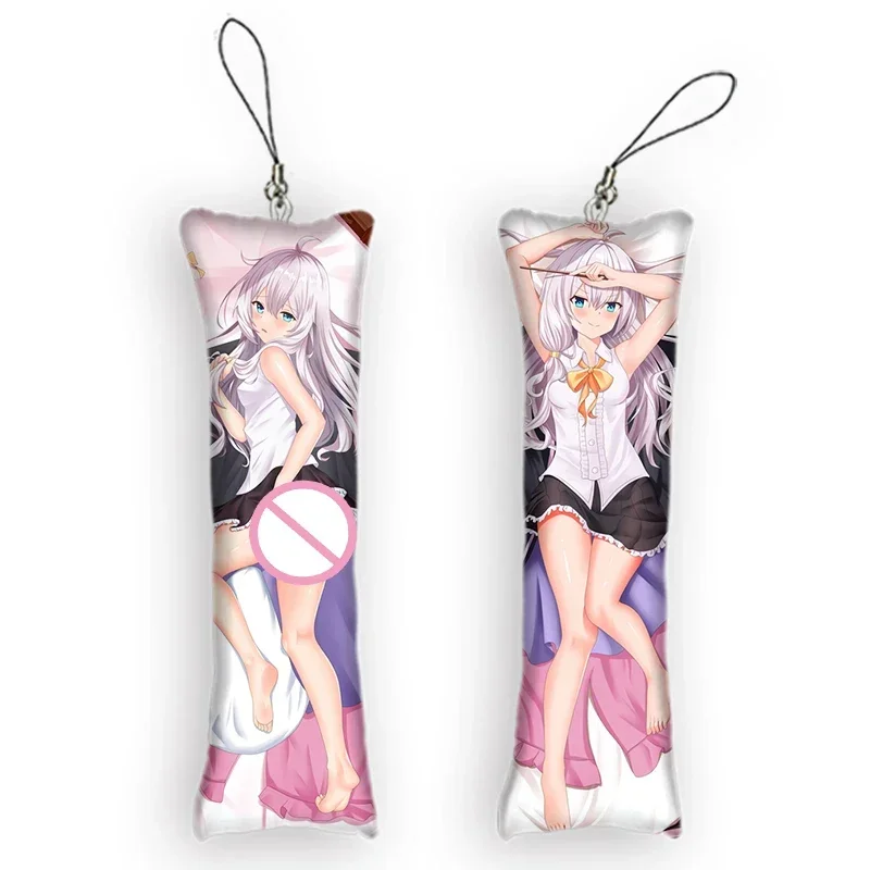 

Dakimakura Mini Keychain Ashen Witch Elaina Anime Body Key Chain Phone Pendant