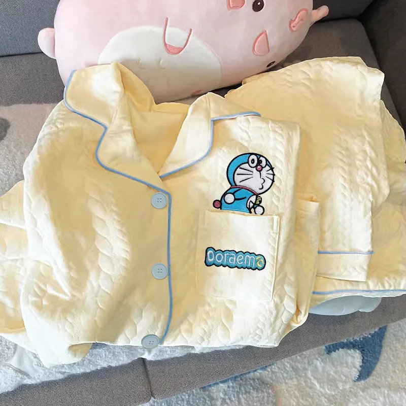 

Autumn Pajamas Set Women's Cute Japanese Anime Cats Sleepwear 2026 Spring Comfortable Home Clothes Nightgown Loungewear 2Pcs
