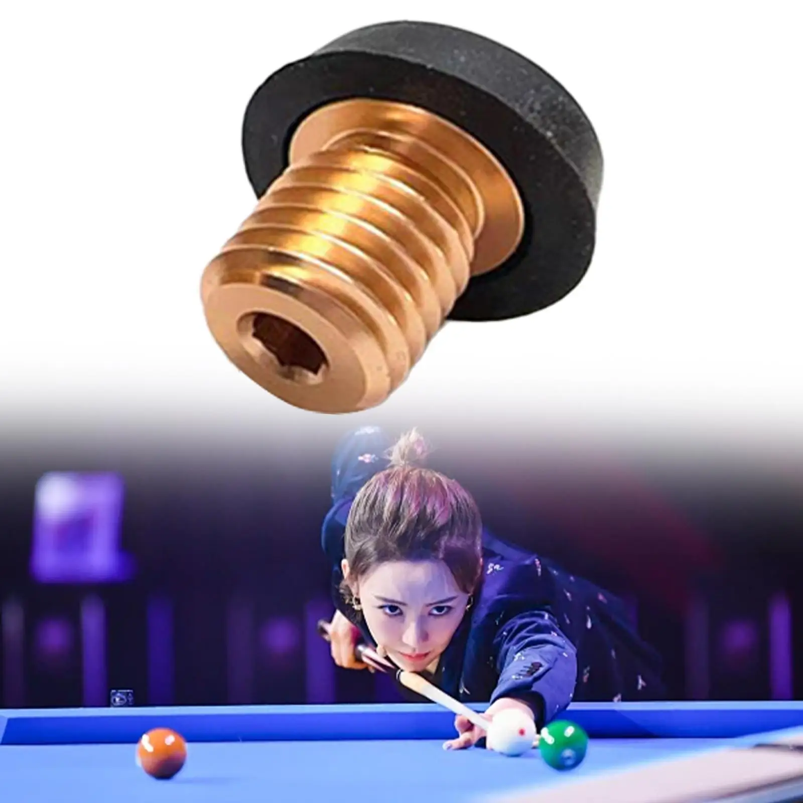 Billiard Cue Bottom Plug Block Billiard Cue Tail Cover Pool Stick Butt Billiard