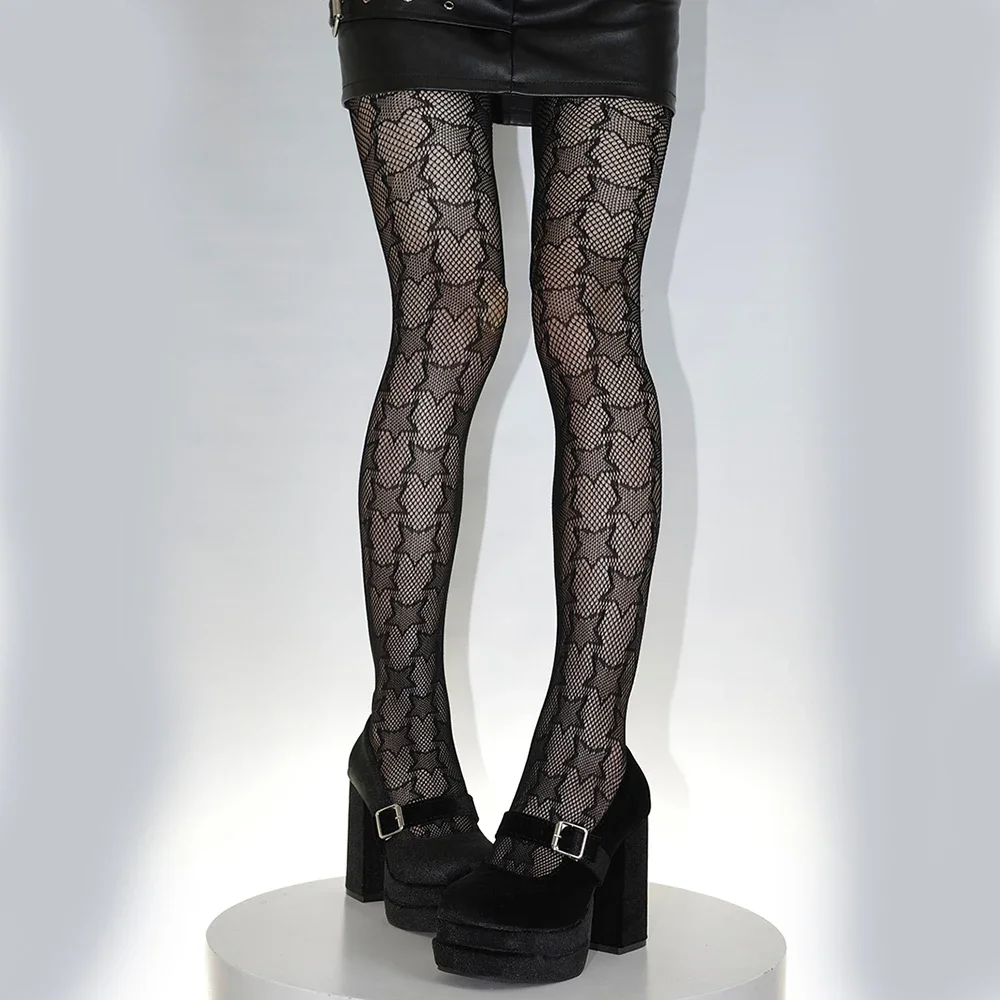 Woman Girls Fashion Gothic Fishnet Stockings Snake Skull Stripeds Socks Mesh Tights Panties Lolita Plus Size Pantyhose Leggings