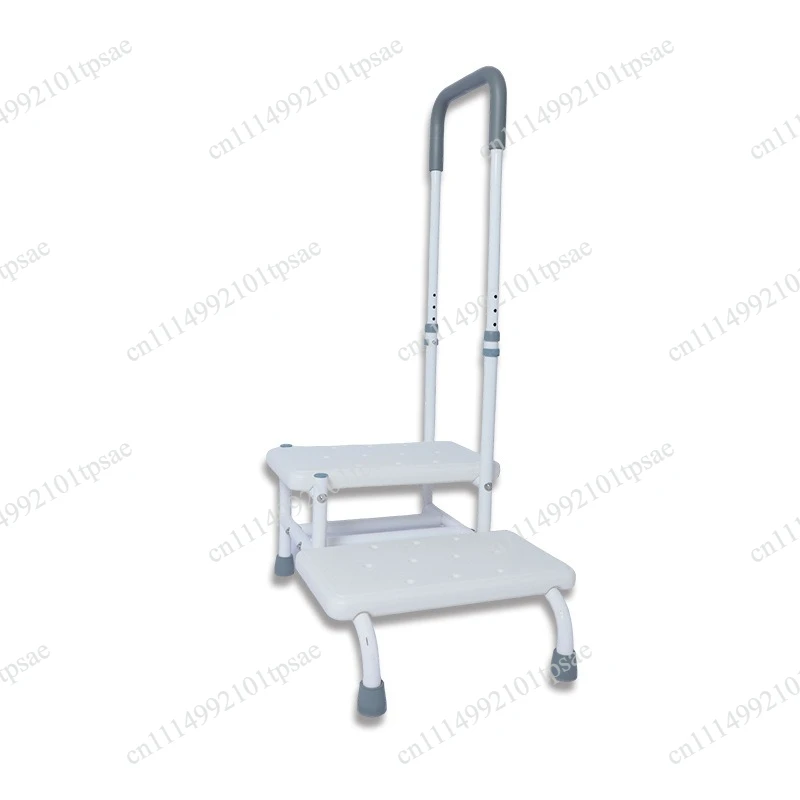 Two step stool with handle, heavy-duty footrest stool for bed/bathtub/kitchen