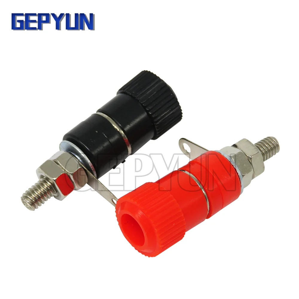 10PCS Terminal Blocks JS-910B Black JS-919 red 4mm Amplifier Terminal Connector Binding Post Banana Plug Jack Mount
