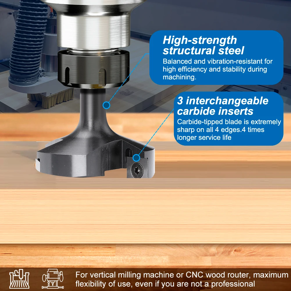 Wood Plaina Inserir Carbide,XCAN-Fresa De Madeira, Bit De Plaina De Madeira, Inserção De Moinho De Rosto, Laje De Carboneto, Spoilboard, CNC