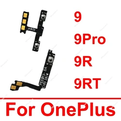 Cable flexible de volumen de alimentación para OnePlus 1 + 9 9R 9 Pro, botones de interruptor de volumen de encendido y apagado, teclas laterales, Cable flexible con piezas adhesivas