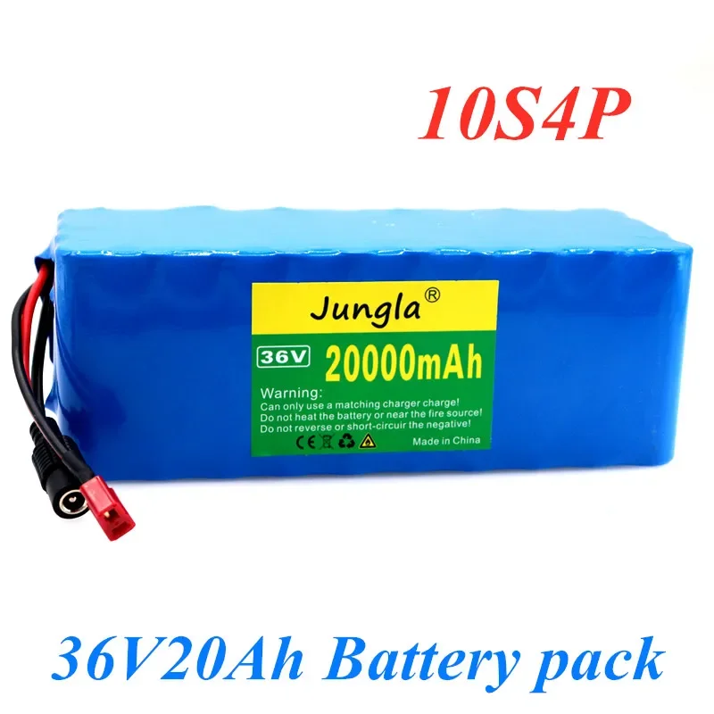 

100%New 36V 10S4P 20Ah 500W high power capacity 42V 18650 lithium battery pack 20000mAh electric bicycle bicycle scooter BMS