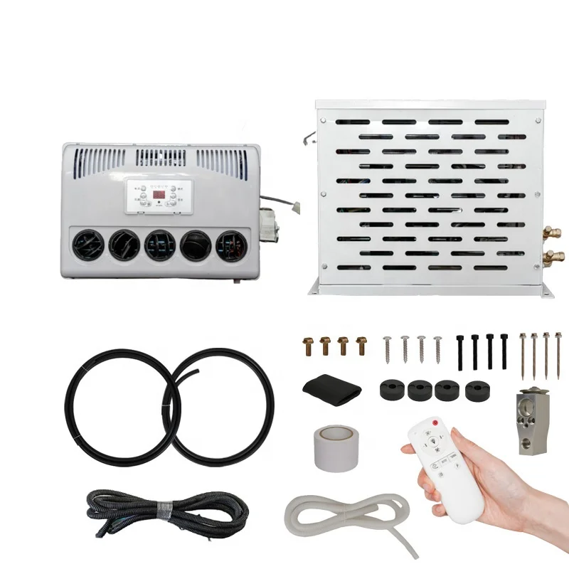 Climatizzatore da parcheggio Dc 12V 24V Condizionatore d'aria Cabina Sleeper Tipo diviso Condizionatore per camper TRUCK Camper Furgoni RV